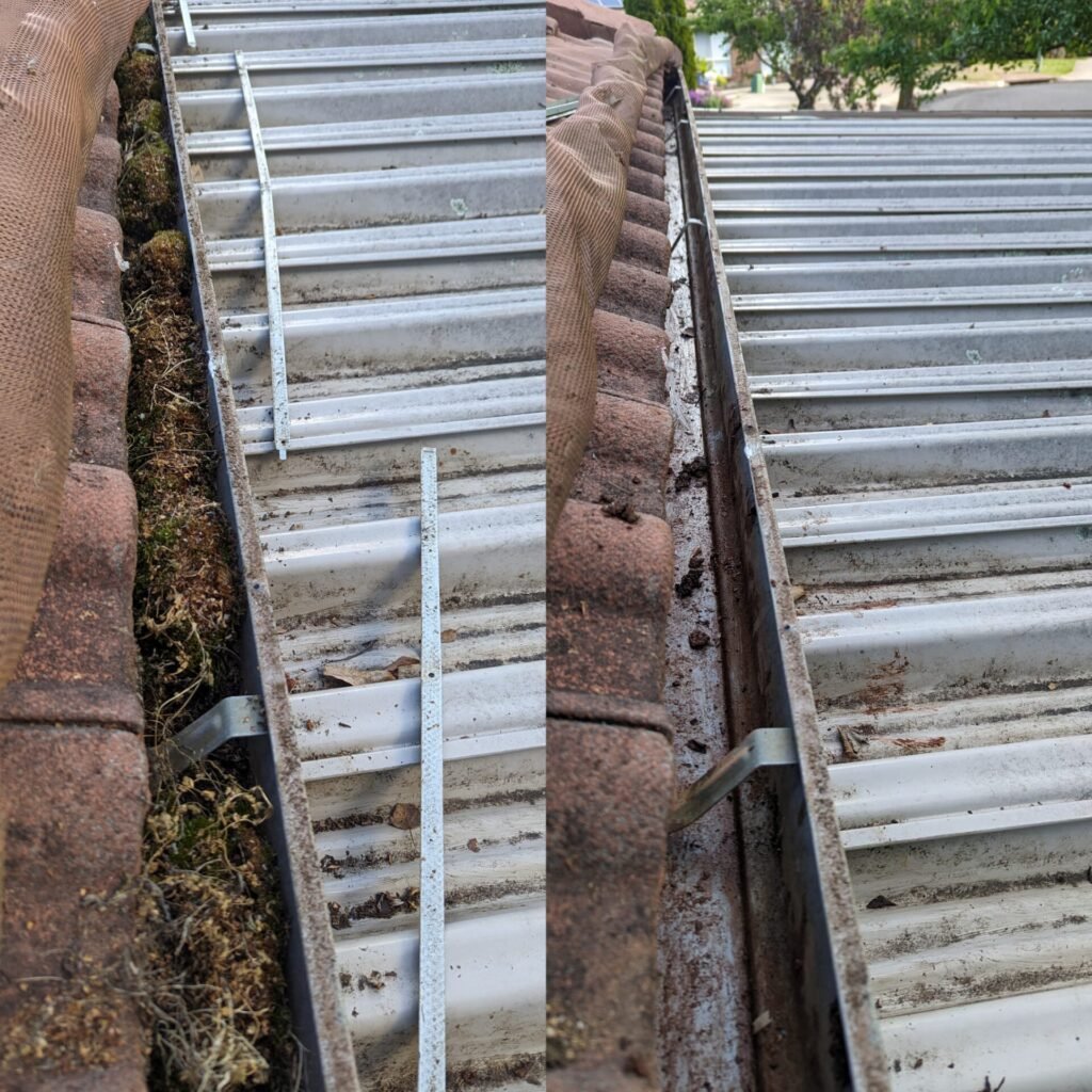 Gutters cleaned